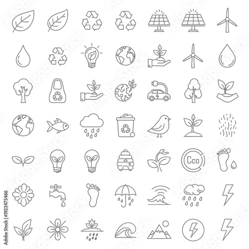 Eco friendly icons and symbols.