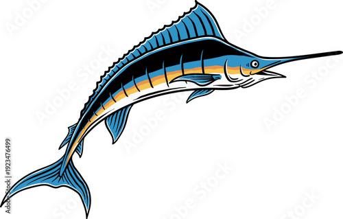 Swordfish Vector, Sport Fishing Art