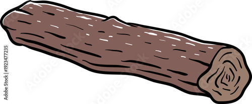 Wood Log Illustration, Outdoor Design