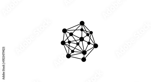 Black geometric molecular structure model.