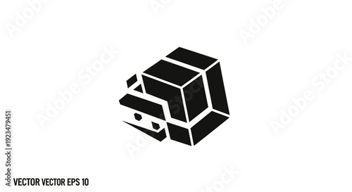 Black and white 3D printer machine.