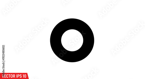 Foto Black circle with inner white space.