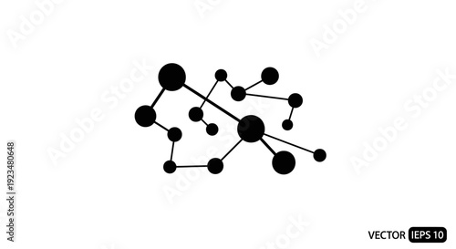 Black molecular structure model diagram.
