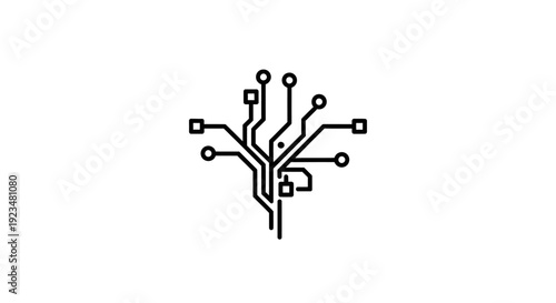 Circuit board design with connections.