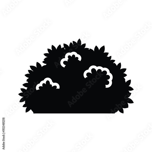 Black silhouette of a hedgehog with white eyes on white background