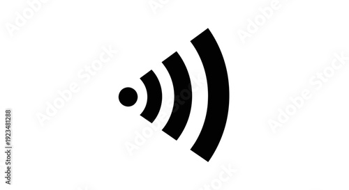 Black Wi-Fi signal icon symbol.