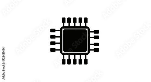 Microchip electronic component close up.