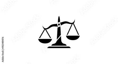 Scales of justice symbol icon black.