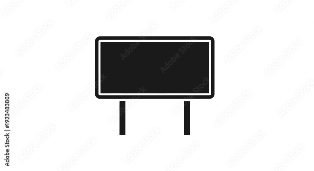Fototapeta premium Billboard sign with two poles.