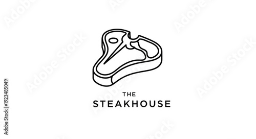 Steakhouse Logo Steak T Bone Steak.