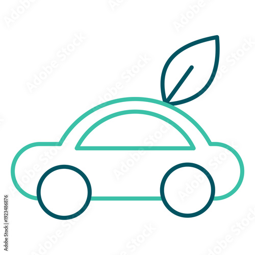 Electric Car Outline Icon