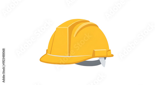 A bright yellow safety hard hat, essential personal protective equipment for construction and industrial work environments