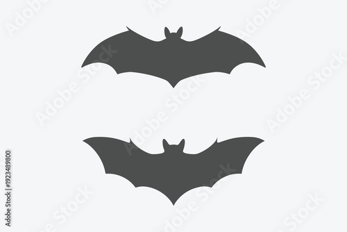 Flying vampire bats silhouette vector illustration