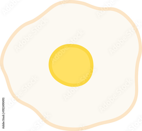 fried egg on a white background