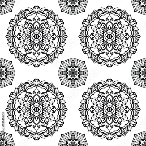 pattern background illustration circle flower