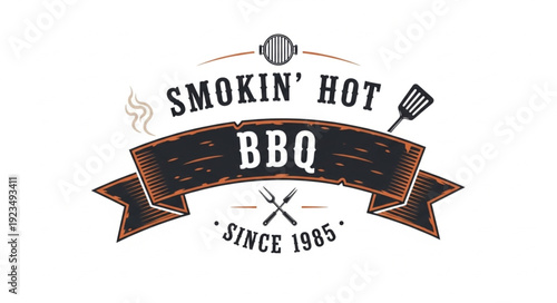 Smokin Hot BBQ Logo Design.