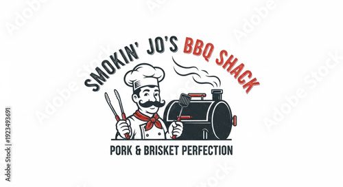 Smokin Jos BBQ Shack Logo Design.