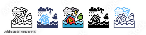 Flash Flood multiple icon