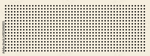 Stylized Minimalistic Pegboard with Black Circular Dots on Beige Background, Perfect Pattern for Modern Design Projects