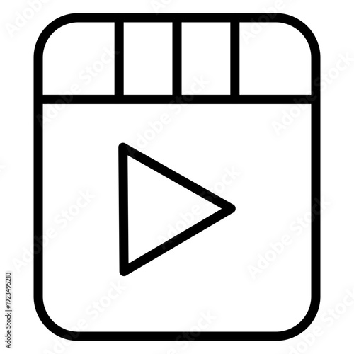 Reel Vector Line Icon Design