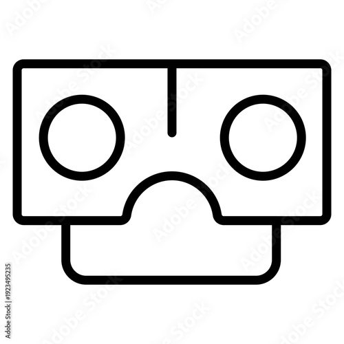 Stereoscope Vector Line Icon Design