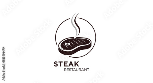 Steak Restaurant Logo Design Element.