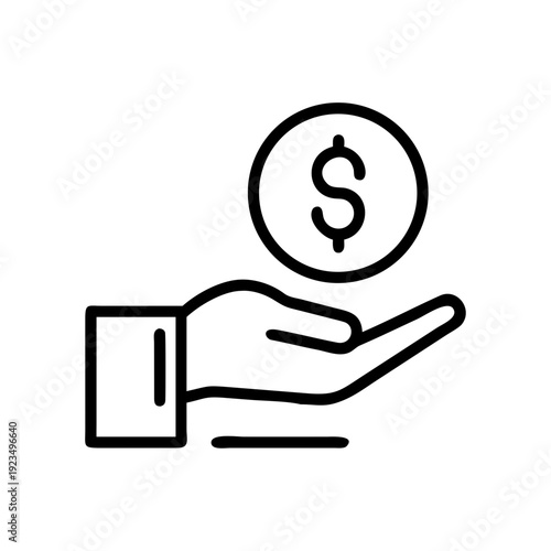 Islamic Charity Donator Line Icon