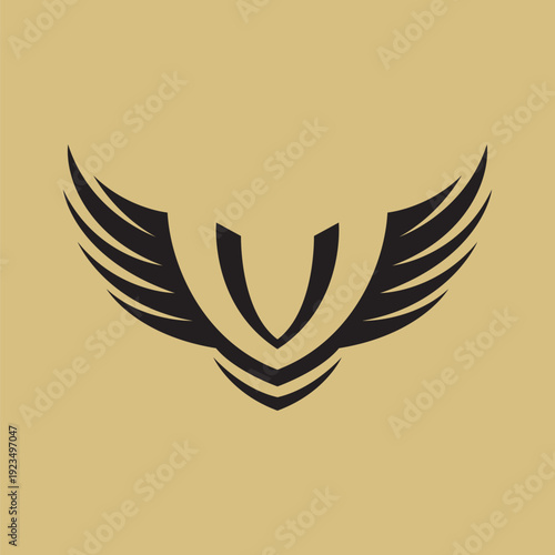 Letter V Wing Luxury Elite Logo
