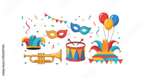 Mardi Gras Party Objects.