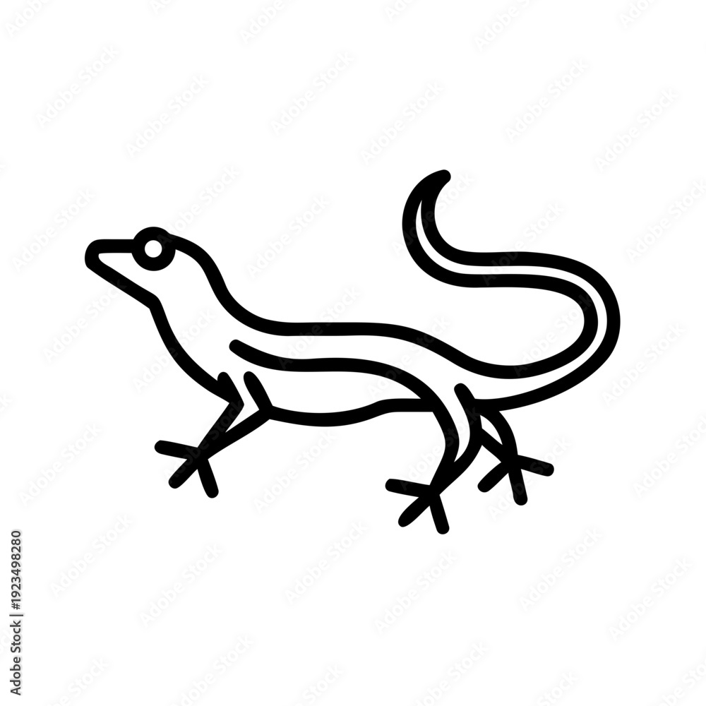 Fototapeta premium basilisk lizard icon