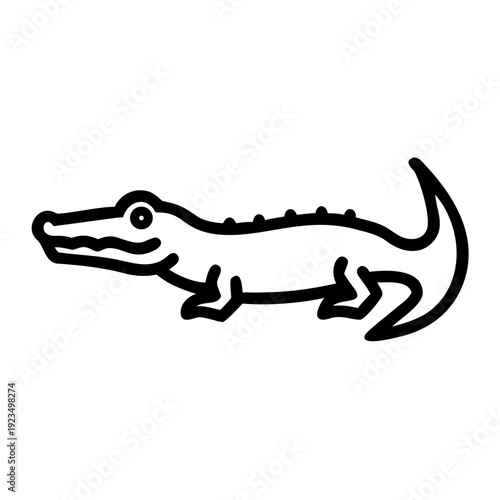 Bild auf Leinwand black caiman icon