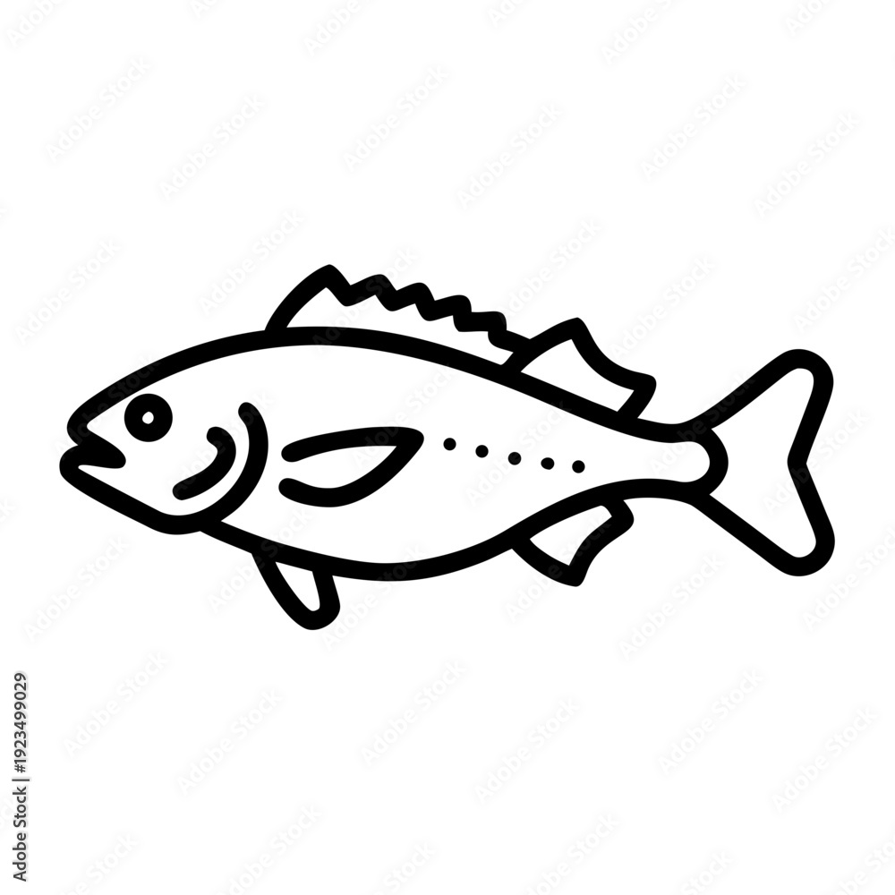 Fototapeta premium fish rockfish icon