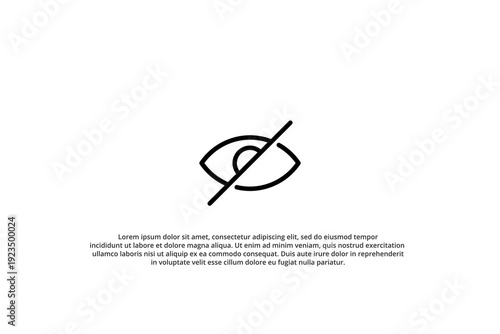 Hidden Eye Icon Representing Privacy and Invisibility