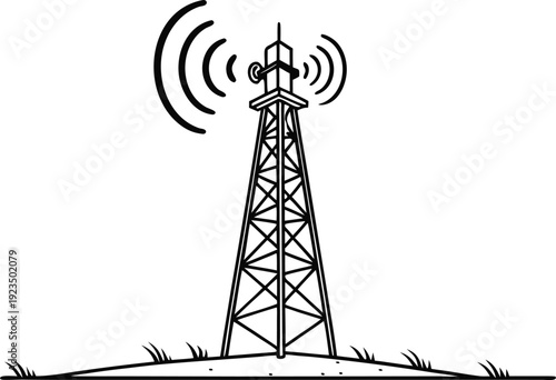 5G Network Signal Tower – Ultra-Fast Wireless Connectivity Icon