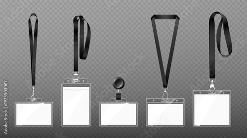 Badges on lanyards with lobster clasp or hooks