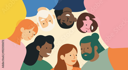 Diverse group of people interacting and communicating together.