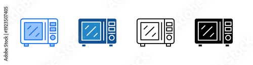 Microwave Multiple Style Icon Set 