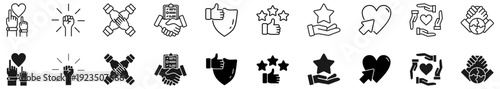Trust icon set. Confidence and faith symbol. 
