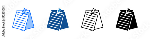 Sticky Notes Multiple Style Icon Set 