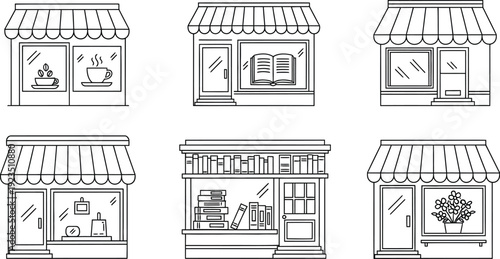 Shopfronts: A delightful array of charming shopfronts, each offering a unique glimpse into the diverse world of commerce.