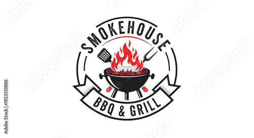 Smokehouse BBQ Grill Restaurant Logo.