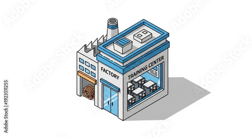 Small Coffee Shop Building Exterior.