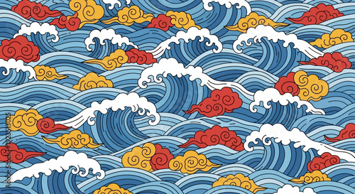 Waves Ocean Sea Pattern.