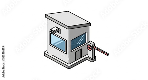 Security Booth with Ticket Machine.