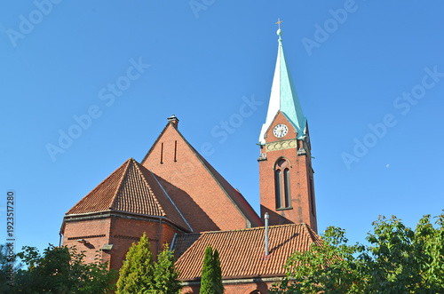 Wallpaper Mural Church of the Intercession of the Blessed Virgin Mary (former Lutheran Church of Rosenau (1926).  Kaliningrad Torontodigital.ca