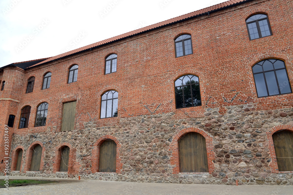 Obraz premium The facade of the Neuhausen castle building. Guryevsk, Kaliningrad region