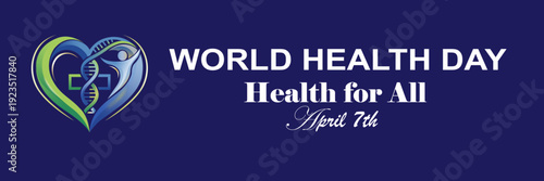Vector commemorates world health day. Celebrating Health Day, April 7th. Body health awareness. The importance of maintaining health. Design concept about healthy living
