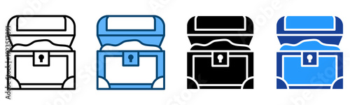 Chest Icon Multiple Style Vector Collection   