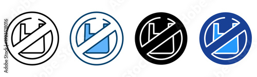 No Plastic Bag Icon Multiple Style Vector Collection   