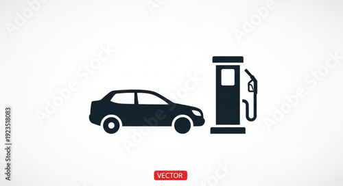 Electric Car Charging at Station.